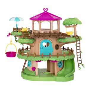 Li'l Woodzeez 6444Z P Li’l Woodzeez – Family 22pc Toy Set with Treehouse, Crank Elevator, and Accessories – Miniature Houses and Playsets for Kids Age 3+