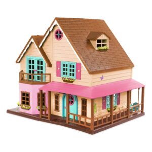 Li'l Woodzeez - Honeysuckle Hillside Cottage – 20pc Toy Set with Playhouse, Furniture, and Accessories – Miniature Houses and Playsets for Kids Age 3+