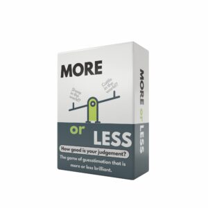 More or Less Original Edition Card Game - How Good Is Your Judgement? 2 Players + | Fun Family Card Games for Adults & Kids | Party Games for Kids Birthday, Travel Games, Gift for Boys and Girls